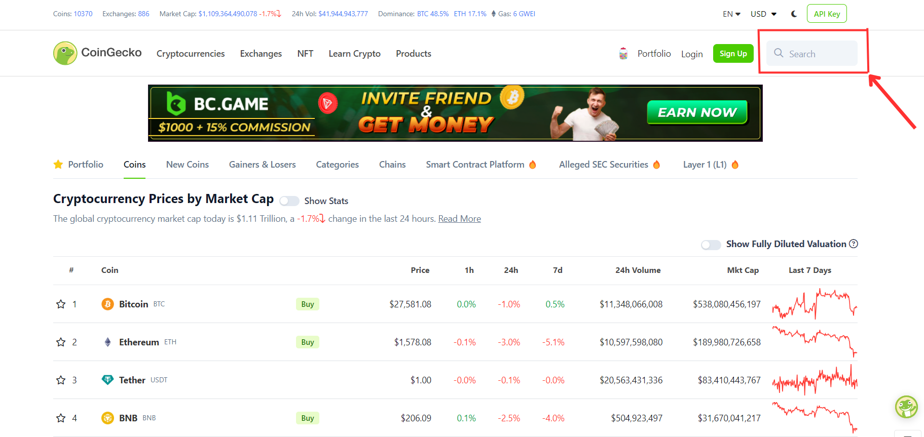 Cách xác định Token ERC-20 trên Coingecko