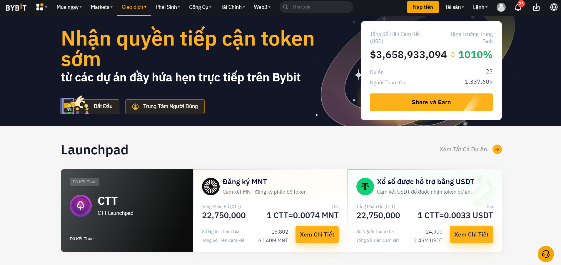 Launchpad của Bybit