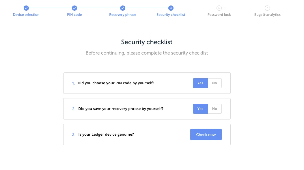 Đồng bộ thiết bị với Ledger Live