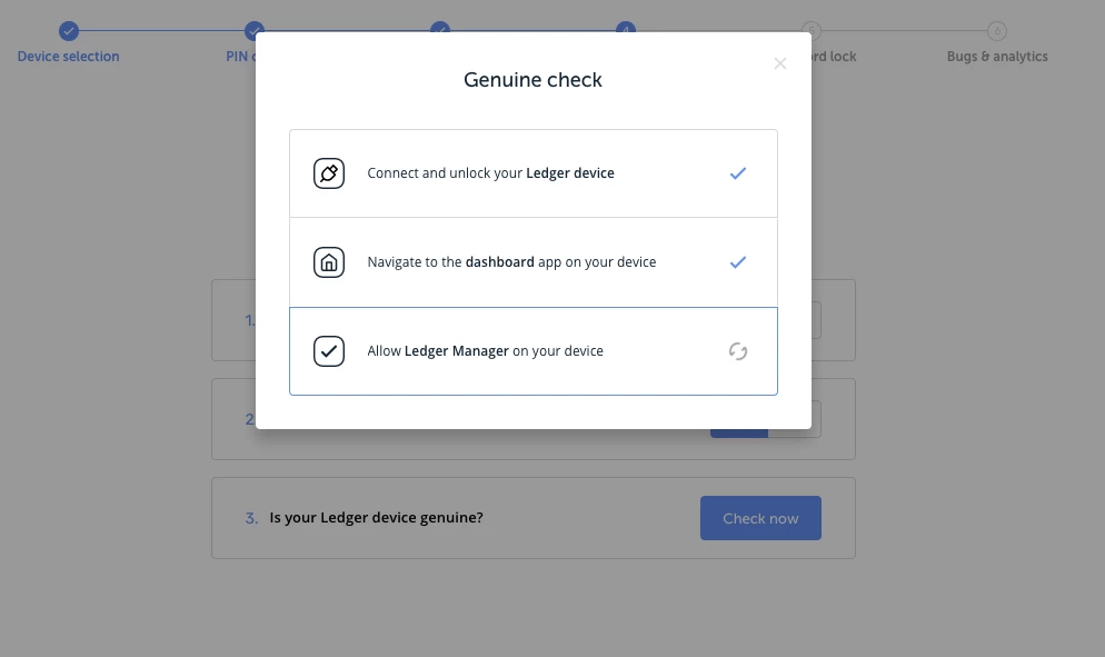 Đồng bộ thiết bị với Ledger Live