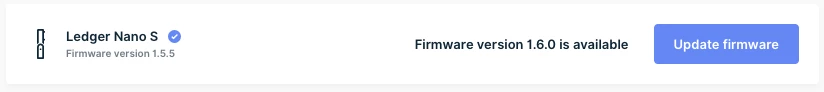 Cập nhật Firmware Ledger Nano S