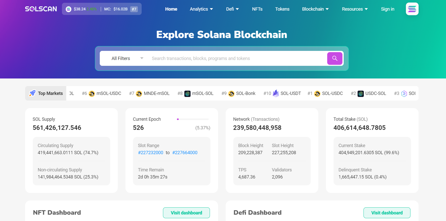 Website của Solscan