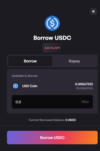 Borrow USDC