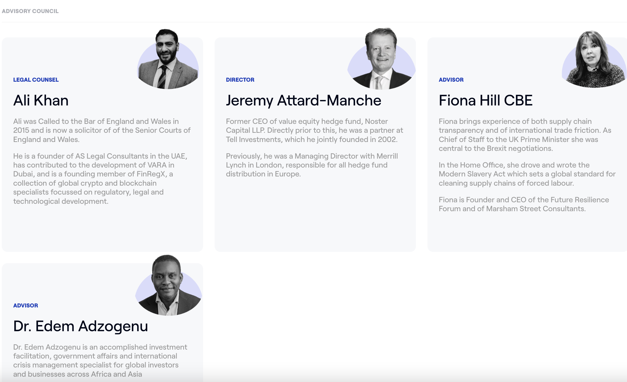 Ban cố vấn chiến lược của AgriDex