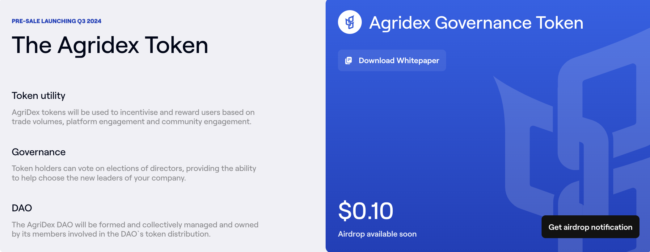 Th&ocirc;ng tin về token v&agrave; tokenomics của AgriDEX
