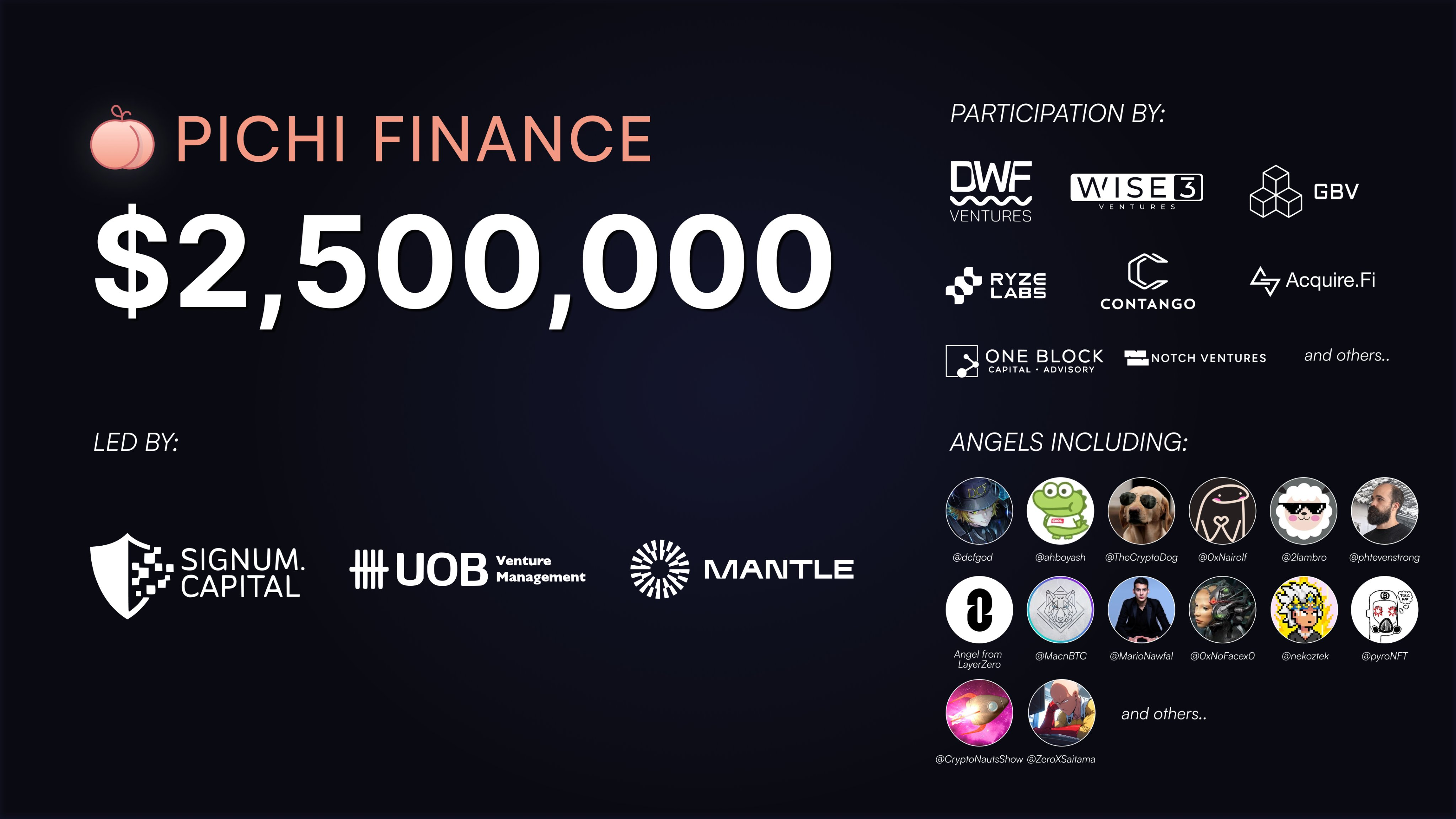Danh s&aacute;ch nh&agrave; đầu tư của Pichi Finance