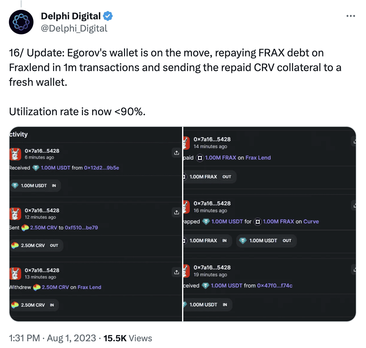 *Egorov đ&atilde; ho&agrave;n trả một phần nợ*