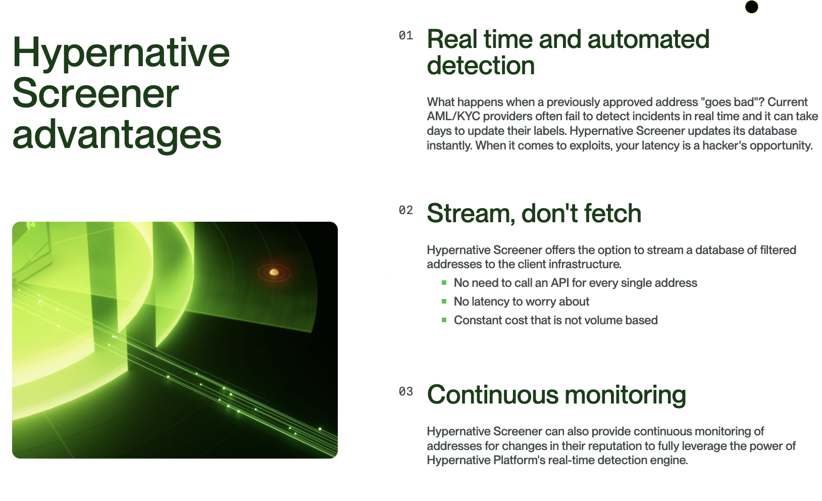 Giới thiệu tính năng Screener của Hypernative