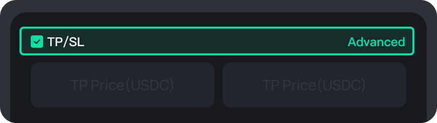 Chốt lời và dừng lỗ trên MYX Finance