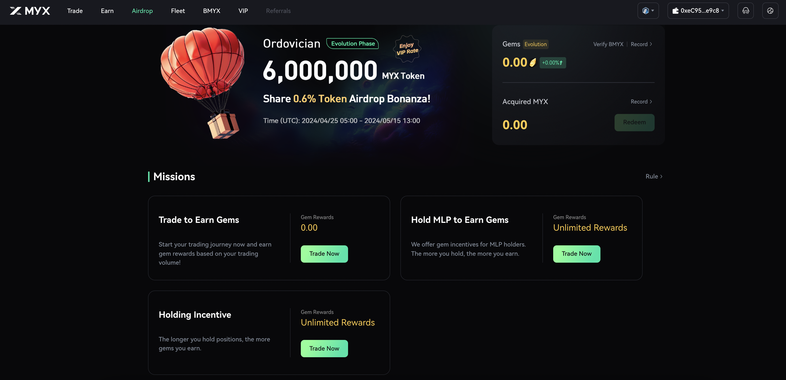 Săn airdrop trên MYX Finance