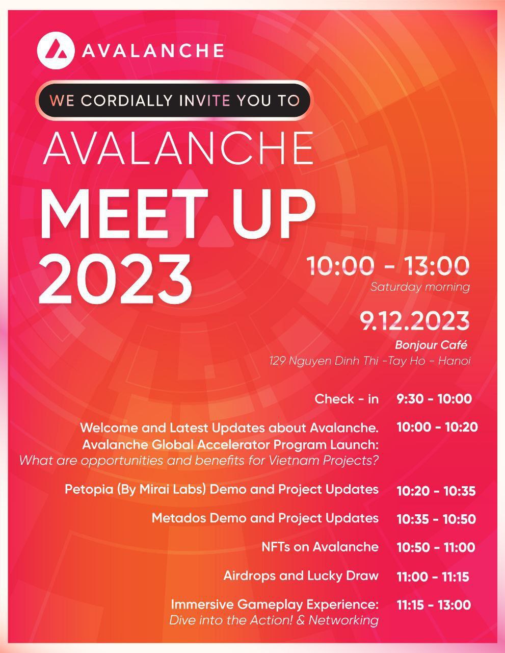 Avalanche tổ chức Meetup tại H&agrave; Nội