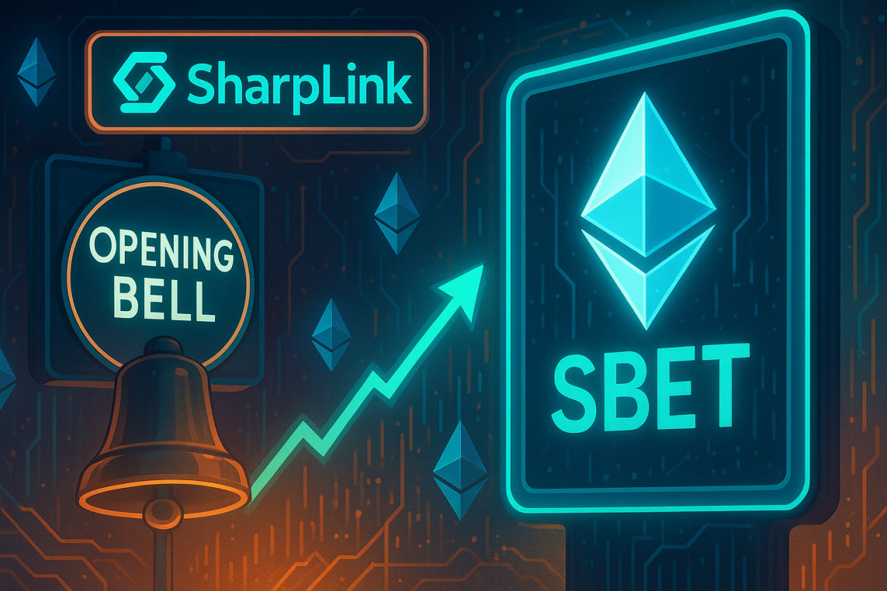 SharpLink đưa cổ phiếu SBET lên Ethereum qua Opening Bell của Superstate