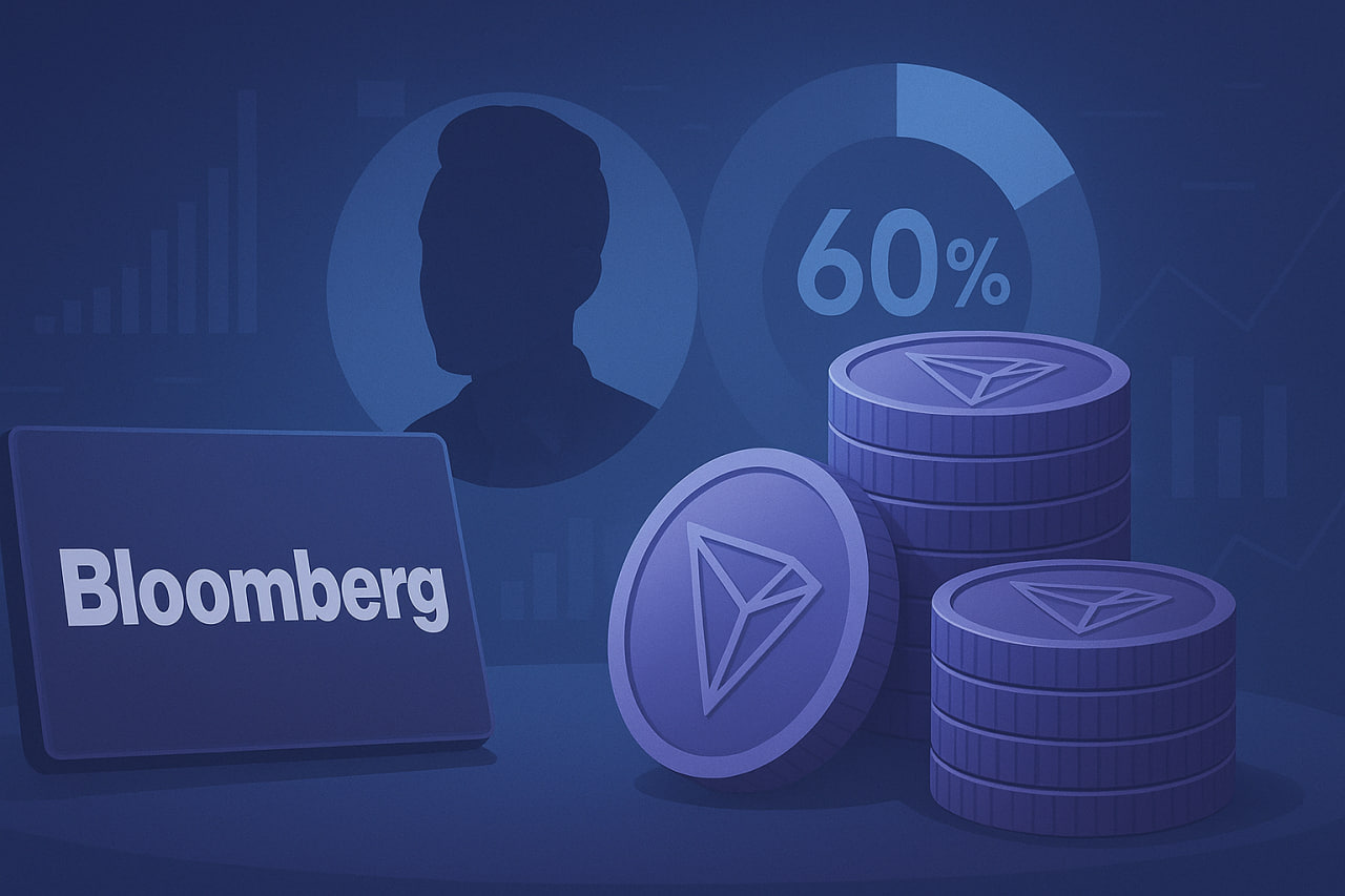 Bloomberg: Justin Sun có thể đang nắm giữ hơn 60% tổng cung TRX