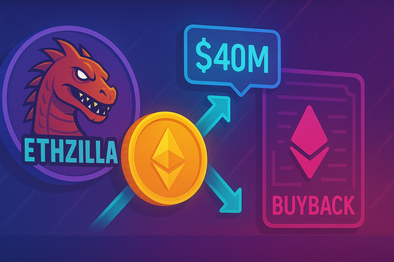ETHZilla bán ra 40 triệu USD ETH để triển khai kế hoạch mua lại cổ phiếu trị giá 250 triệu USD