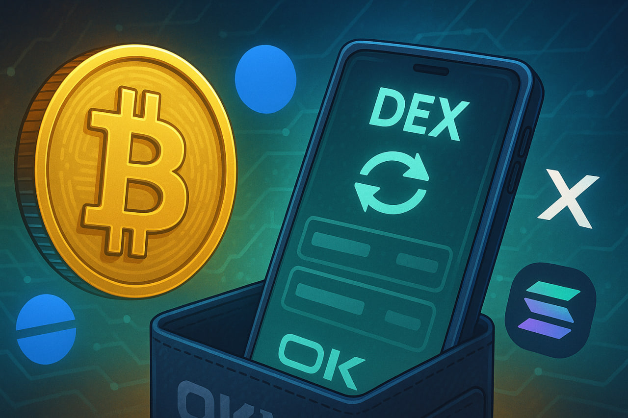 OKX mở giao dịch DEX ngay trong ví, hỗ trợ Base, Solana và X Layer