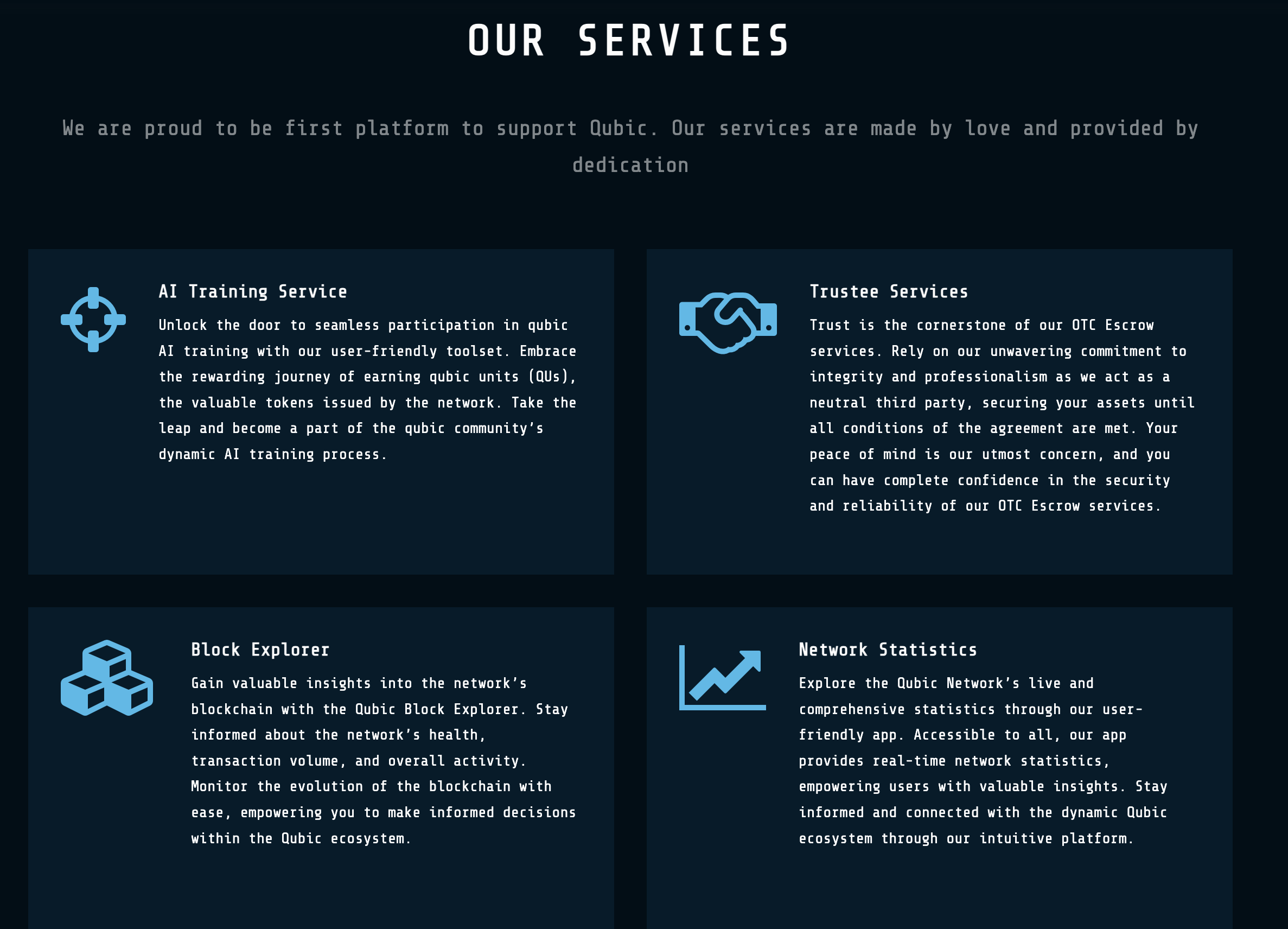 Sản phẩm của Qubic