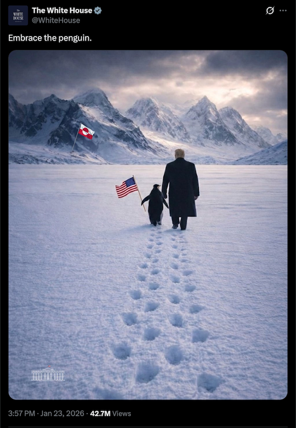 B&agrave;i đăng từ Nh&agrave; Trắng trở th&agrave;nh &ldquo;chất x&uacute;c t&aacute;c&rdquo; cho PENGUIN