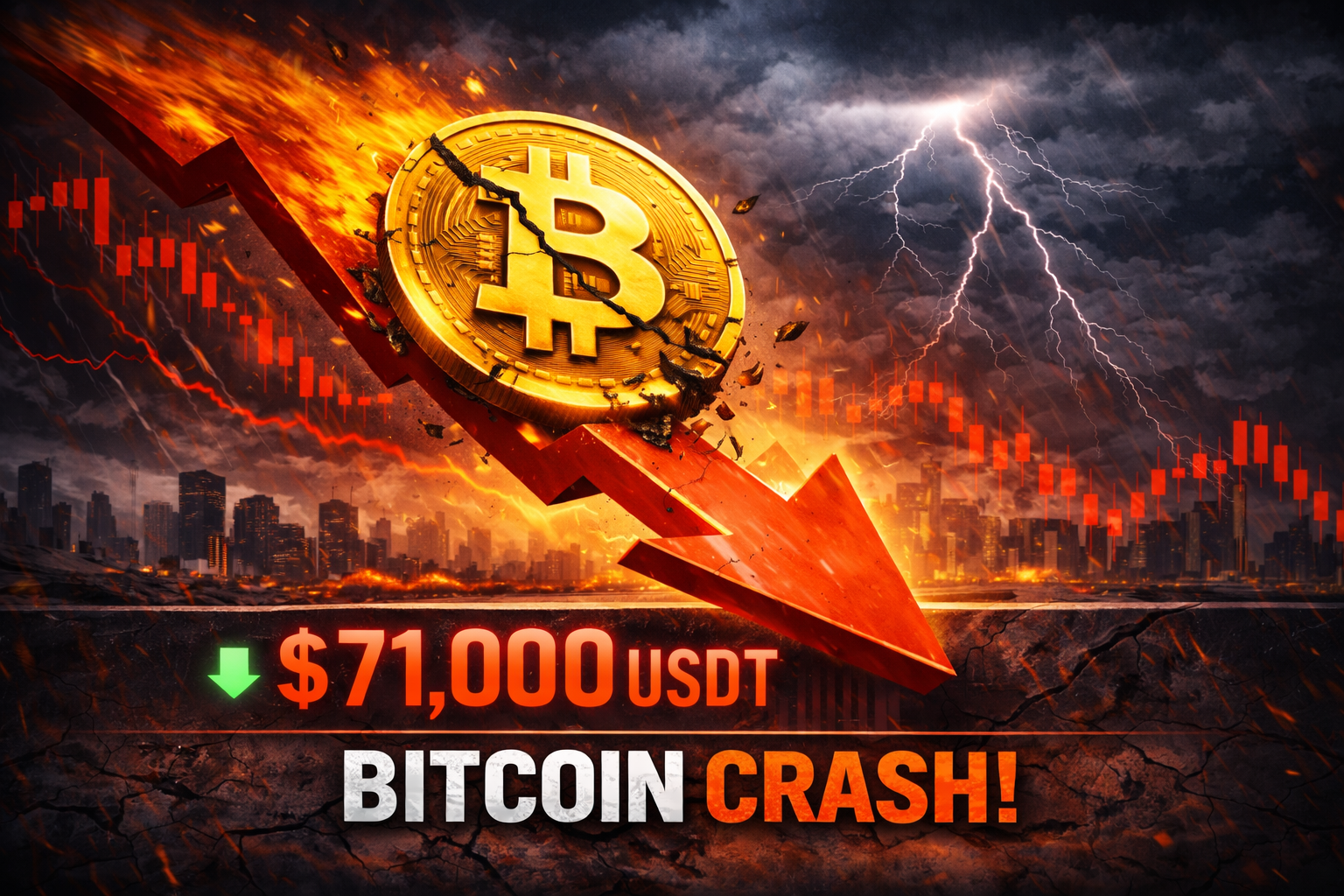 Bitcoin lao dốc mạnh, thủng mốc 71.000 USD trong làn sóng rủi ro toàn cầu