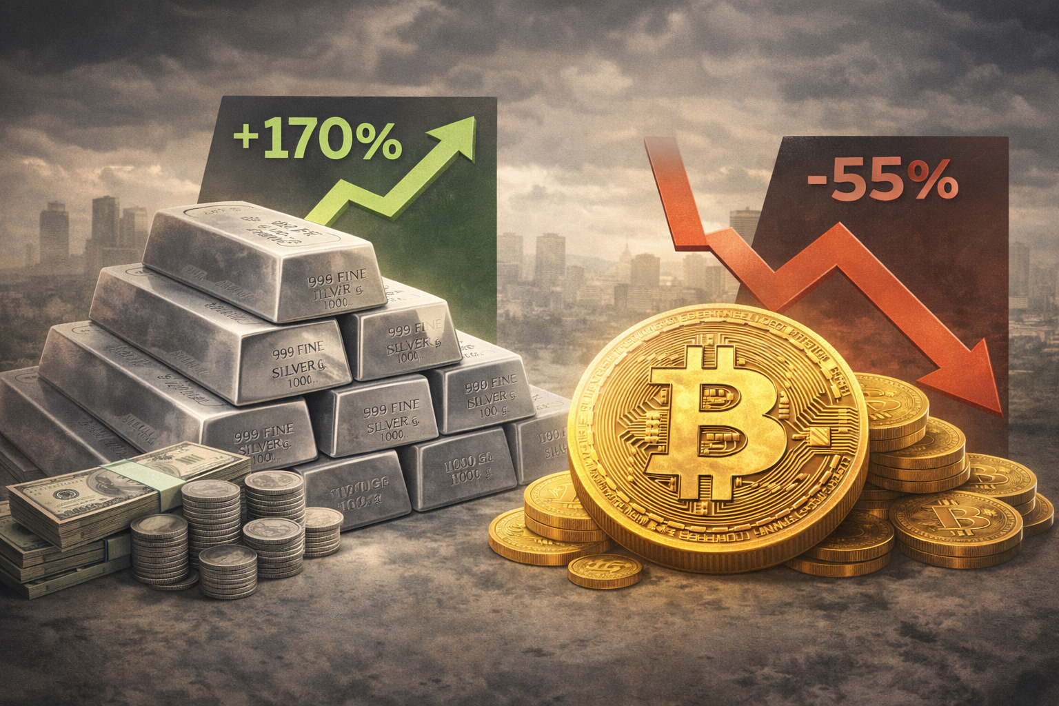 Bạc vượt Bitcoin về mức tăng kể từ đỉnh 2017 khi giá bứt phá trên 115 USD/ounce