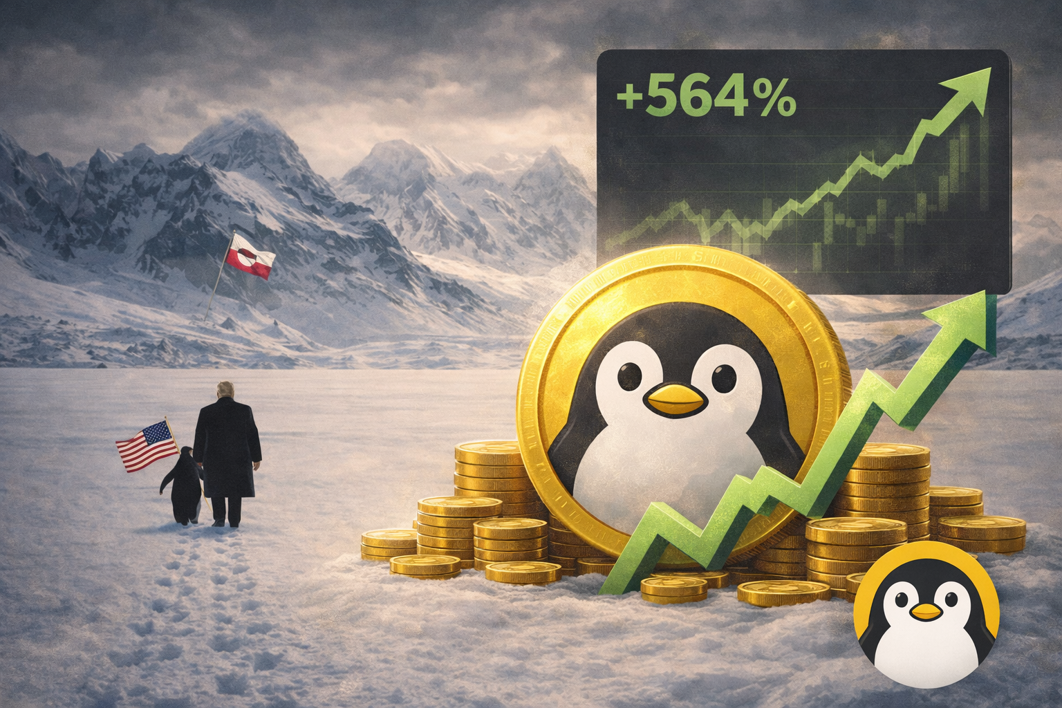 Memecoin PENGUIN tăng hơn 560% sau bài đăng từ Nhà Trắng Mỹ