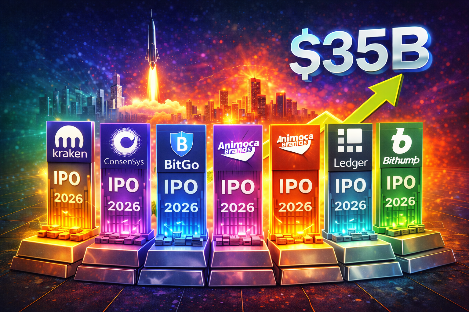 Sáu “bom tấn” IPO crypto dự kiến năm 2026: Tổng định giá vượt 35 tỷ USD, báo hiệu chu kỳ trưởng thành mới của ngành