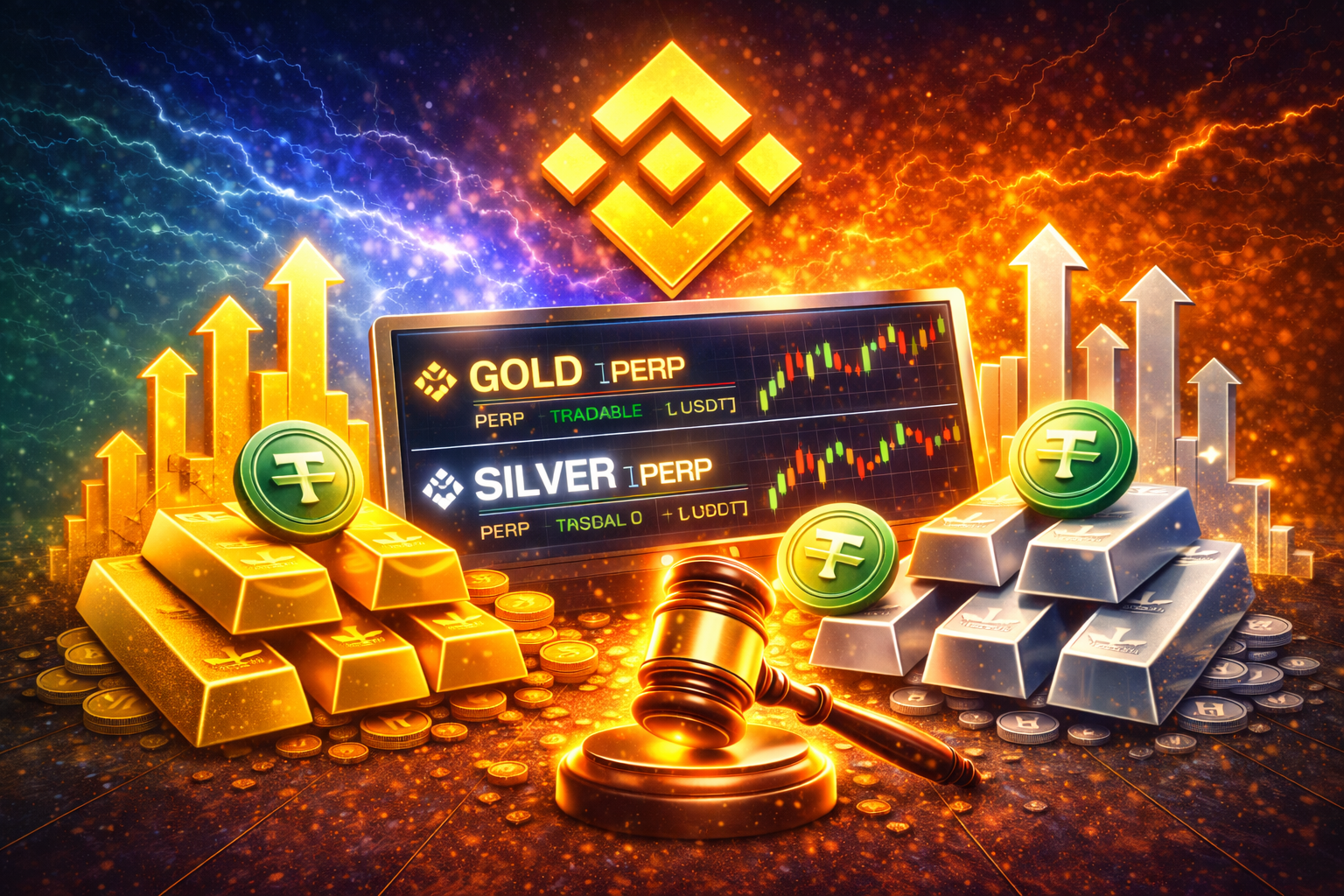 Binance ra mắt hợp đồng vĩnh cửu TradFi, khởi đầu với v&agrave;ng v&agrave; bạc thanh to&aacute;n bằng USDT