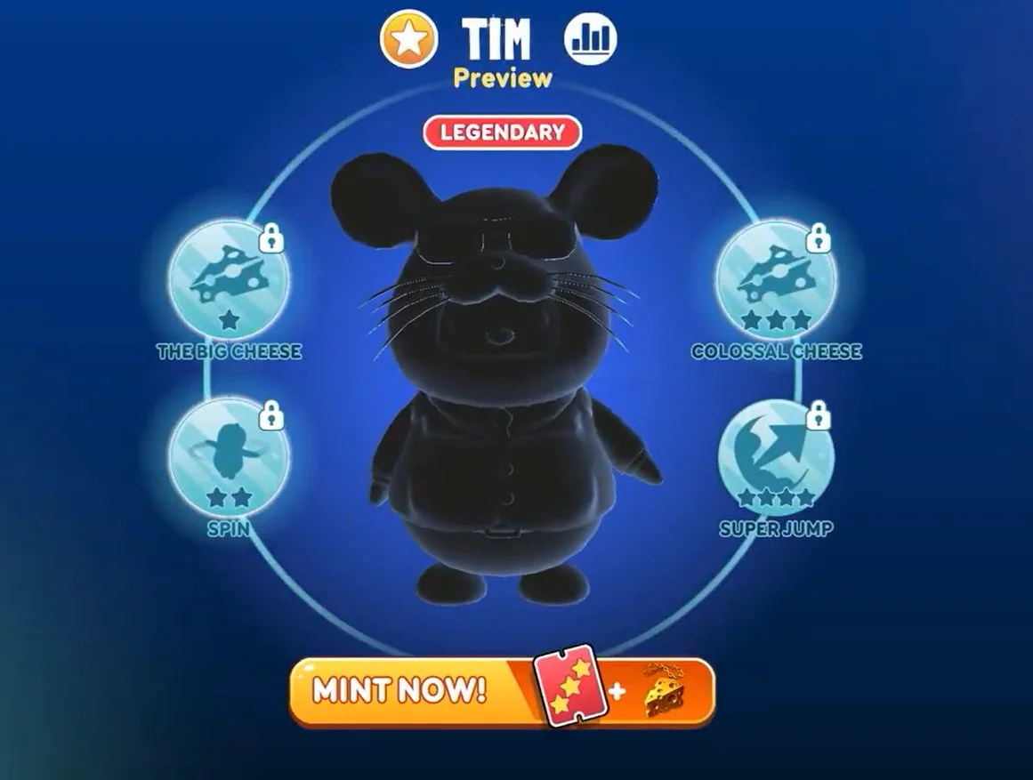 Nhân vật khi chuẩn bị được mint.