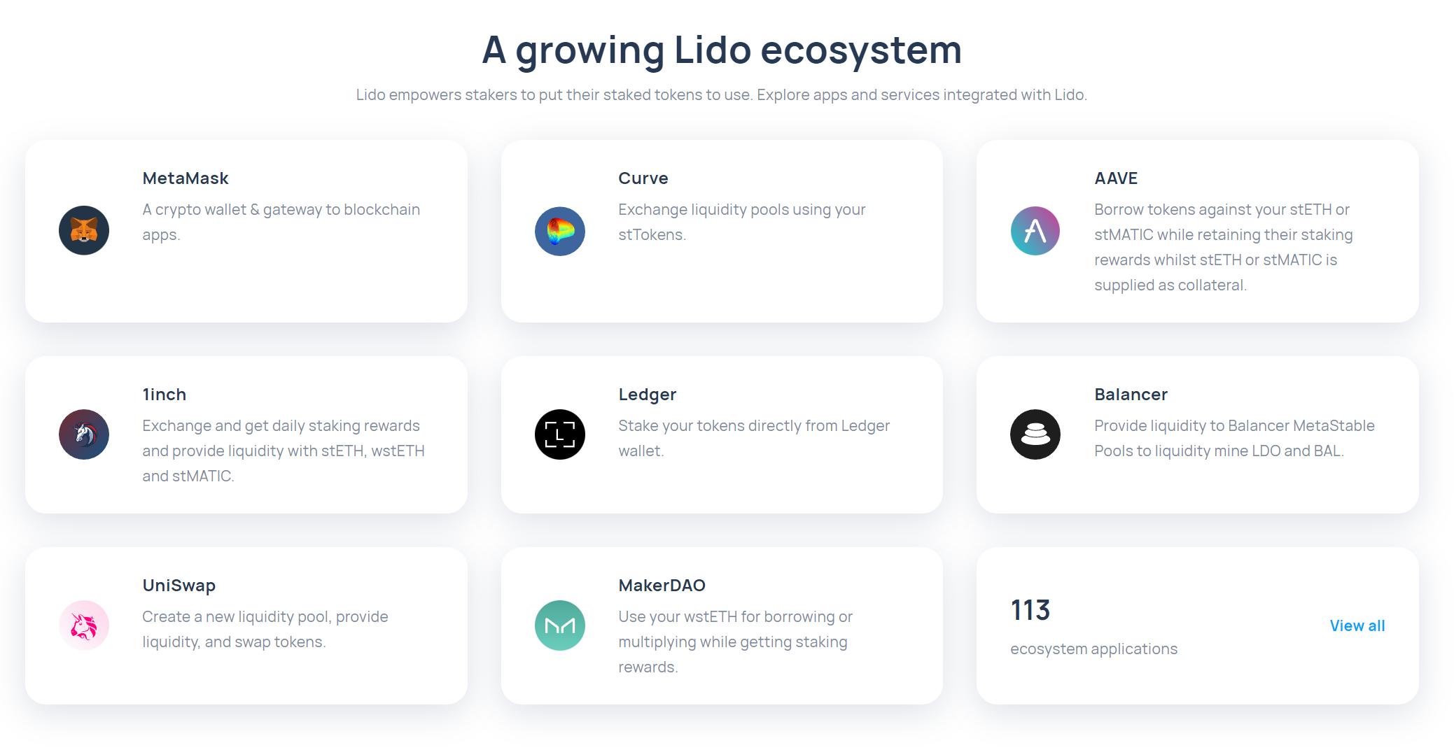 Các đối tác của Lido Finance