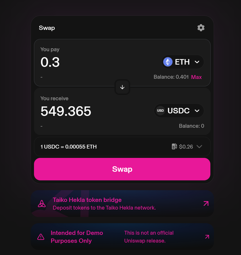 Swap giữa c&aacute;c token với nhau