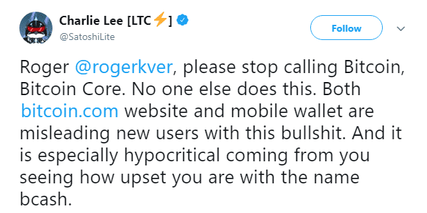 Cuộc tranh cãi giữa Roger Ver và phe đối lập ủng hộ BTC