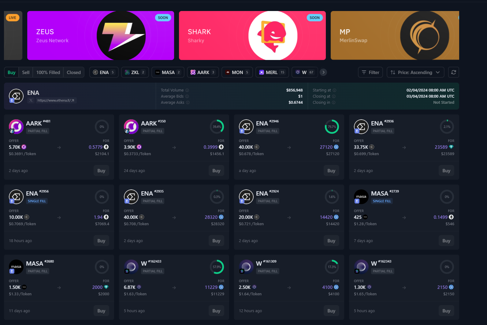 Giao dịch Pre-market tại Whales