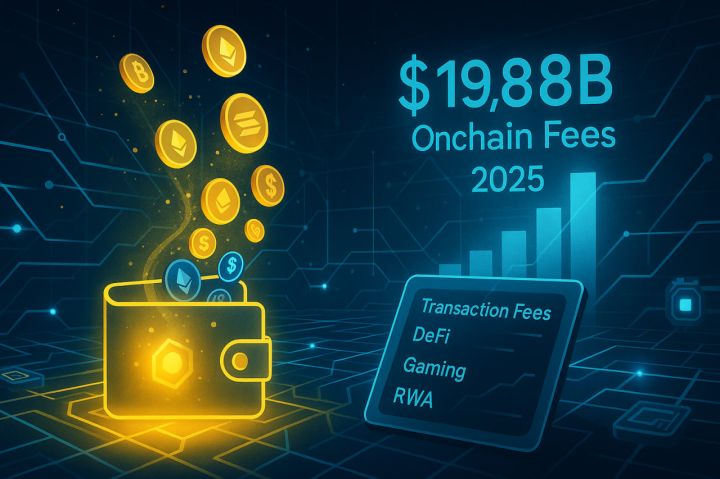 Phí on-chain đạt 19,8 tỷ USD trong năm 2025