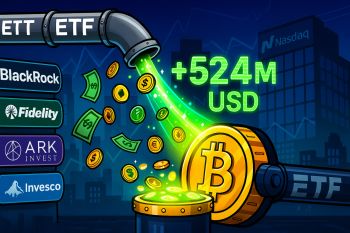 Bitcoin ETF thu hút hơn 524 triệu USD sau cú sụp tháng 10