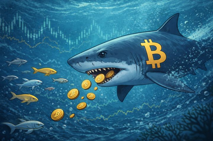 Cá mập âm thầm mua Bitcoin khi thị trường rung lắc