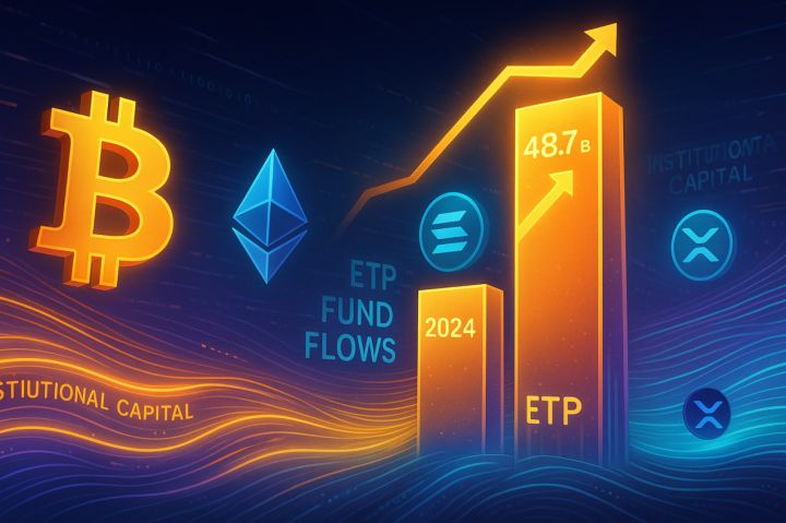 Dòng vốn ETP crypto vượt mốc 48,7 tỷ USD, phá kỷ lục năm 2024