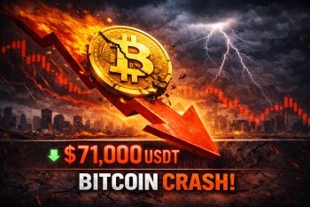 Bitcoin lao dốc mạnh, thủng mốc 71.000 USD trong làn sóng rủi ro toàn cầu